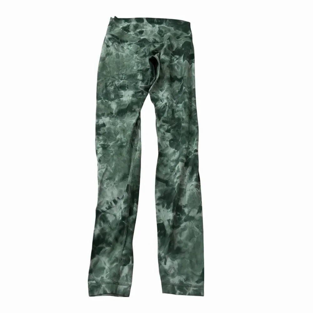 Lululemon Align High Rise Leggings Womens 8 Diamond Tie Dye Green Yoga 31”